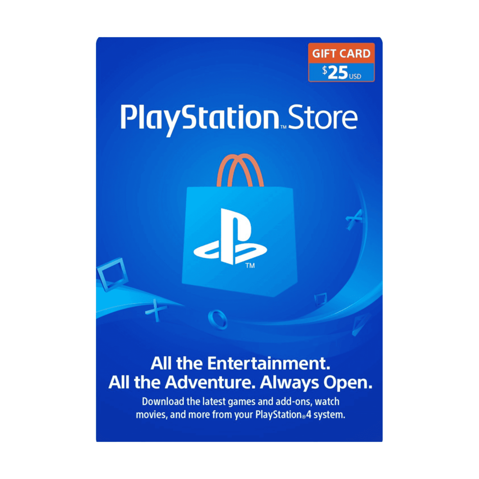 Playstation USA 25 USD - Tarjeta de regalo para la tienda de Playstation.