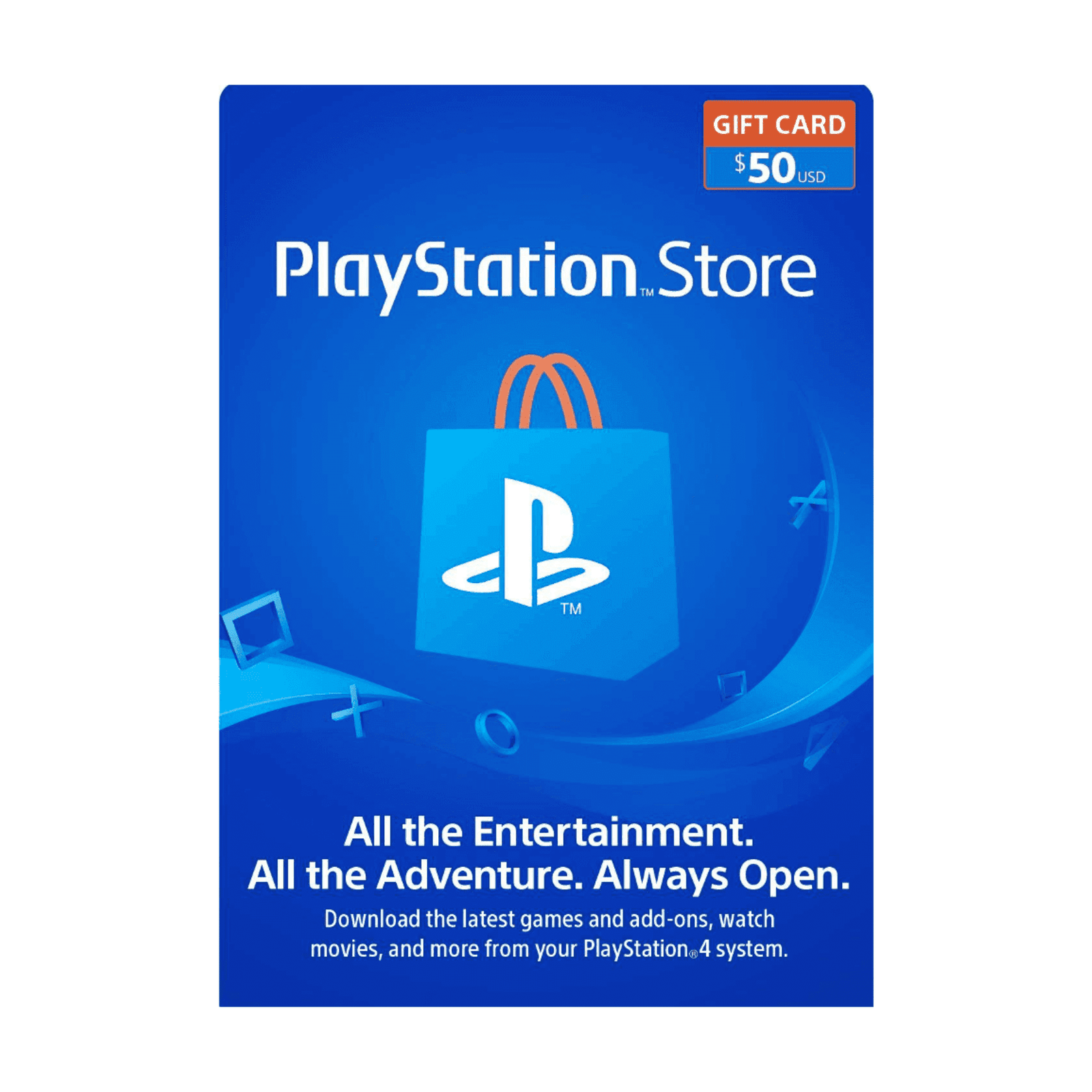 Playstation USA 50 USD - Tarjeta de regalo para la tienda de Playstation.